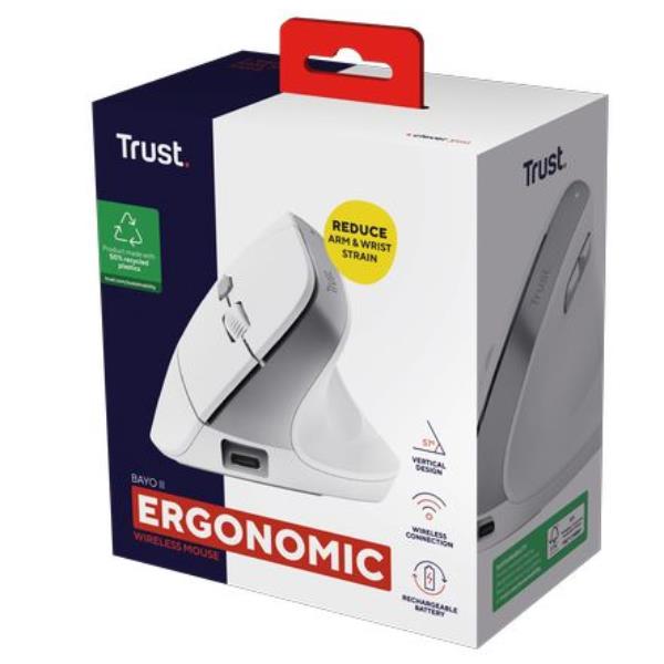 Trust BAYO II MOUSE WIRELESS ERGONOMICO VERTICALE RICARICABILE …