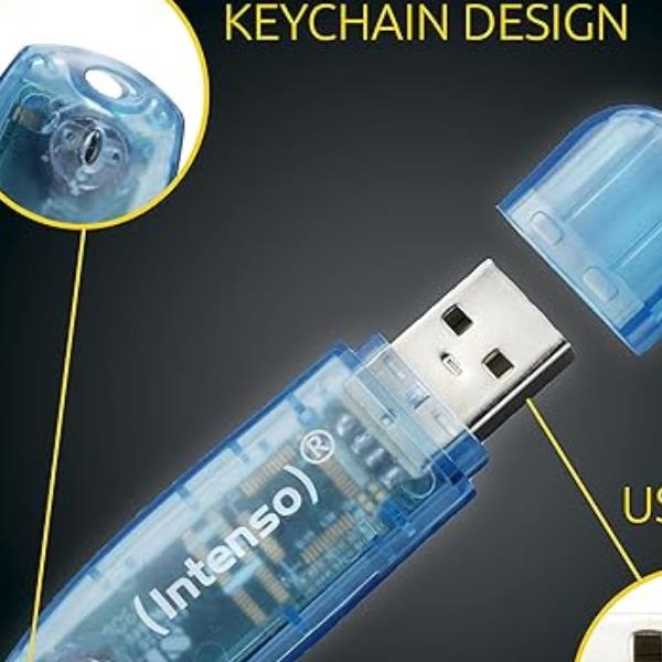Intenso RAINBOW LINE USB blue 4 GB