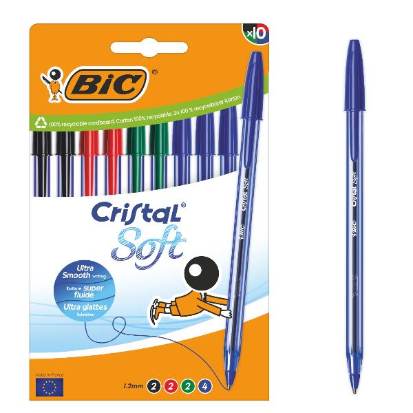 Bic CF10 CRISTAL SOFT ASSORTITO 1,2MM