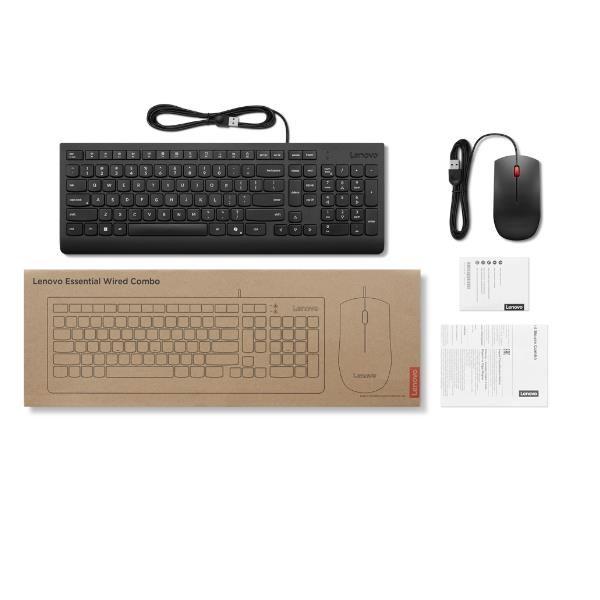 Lenovo Set mouse e tastiera cablati Lenovo Essential …