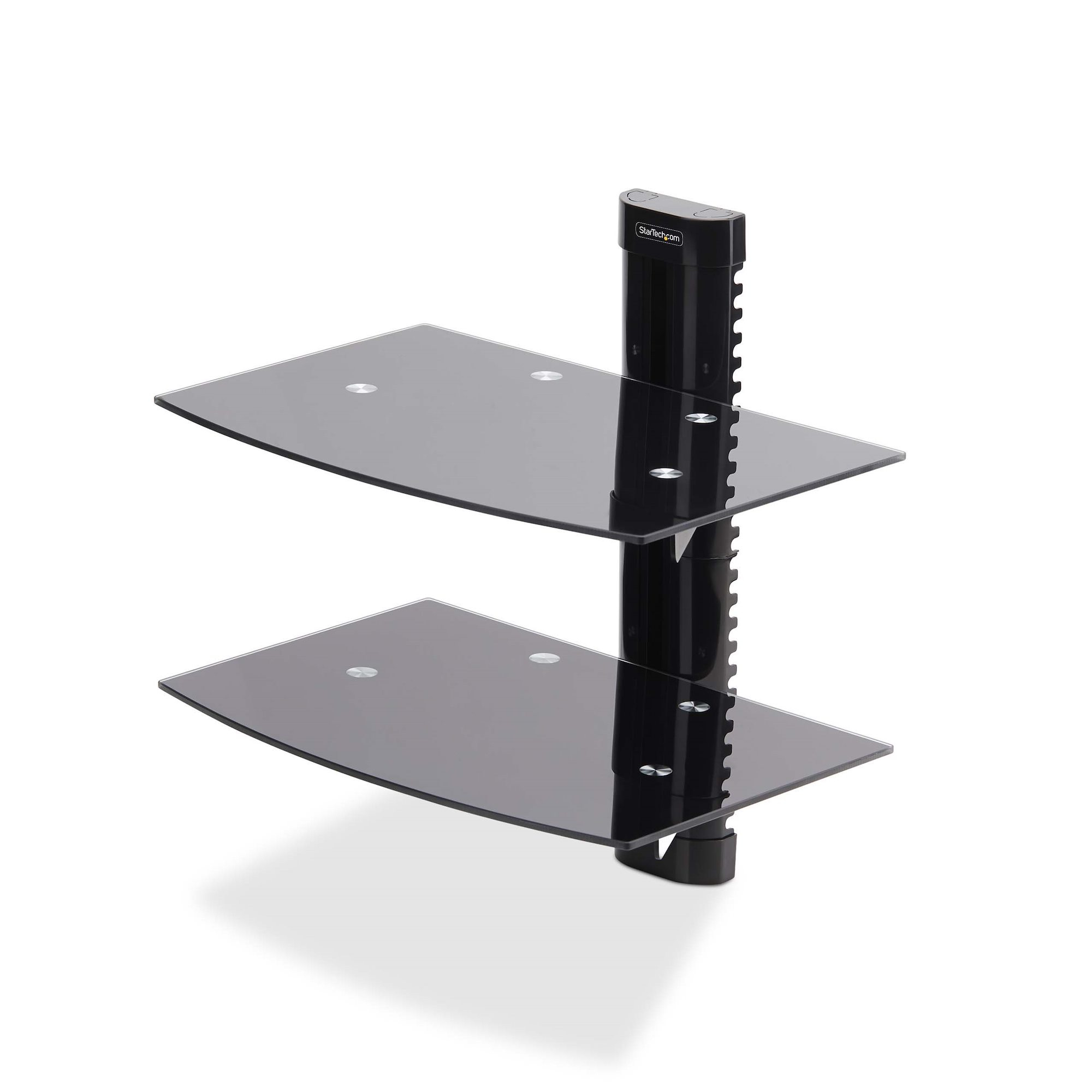 StarTech.com Dual Floating Wall-Mounted AV Shelves, Adjustable Height …