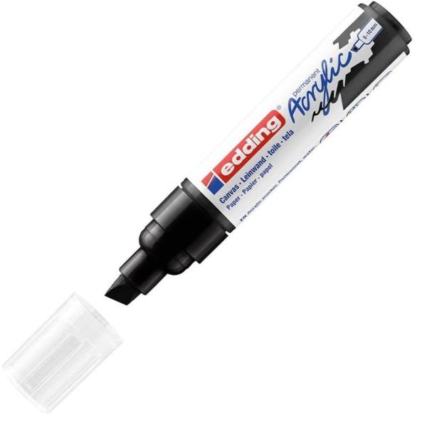 Edding E-5000901, Nero, Punta smussata, Nero, 5 mm, …