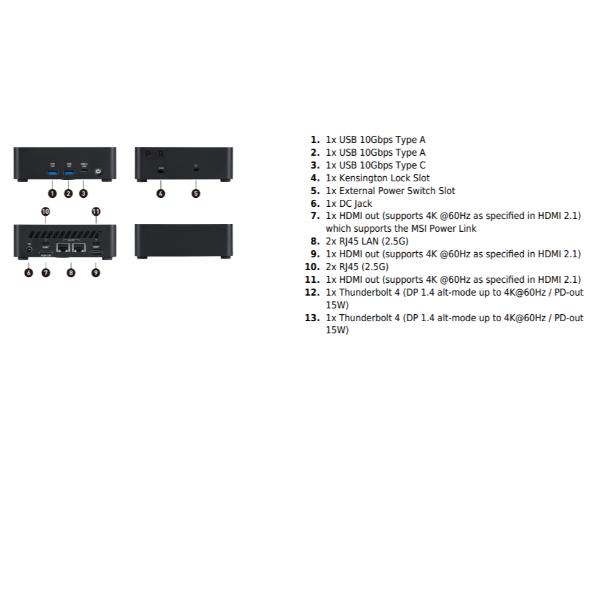 MSI CUBI NUC AI 1UMG-019BEU, Mini PC barebone, …