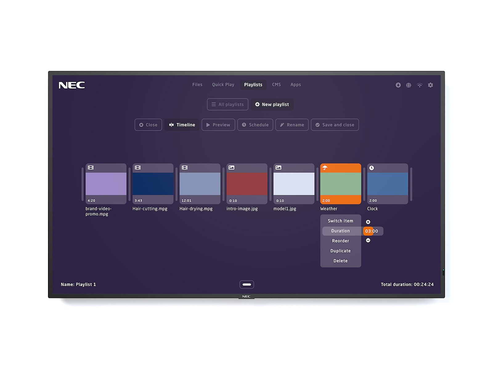 NEC MultiSync ME651-MPi4, Pannello piatto per segnaletica digitale, …