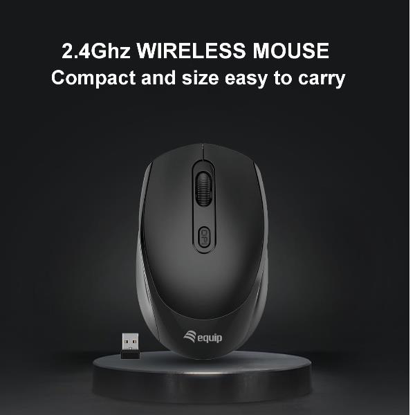 Equip 245122, Ambidestro, Ottico, RF Wireless, 1600 DPI, …