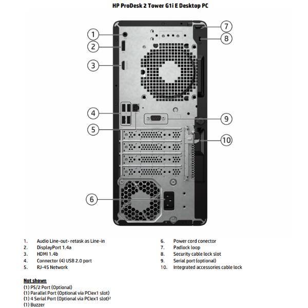 HP ProDesk 2 Tower G1i E, Intel® Core™ …