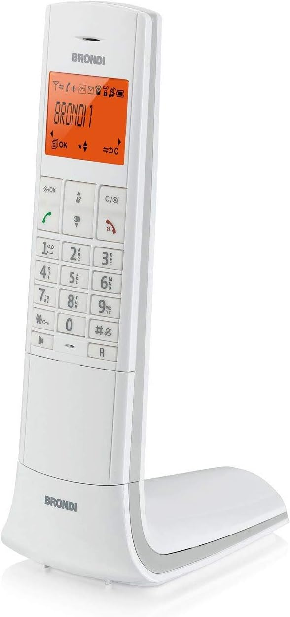Telefono Cordless Brondi Lemure Bianco - <ul> <li>Grande …