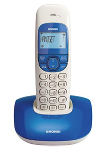 Telefono Cordless Brondi Nice Bianco/Blu - <ul> <li>Grande …