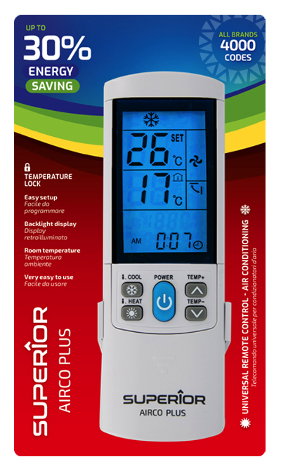 Superior Telecomando Universale Climatizzatori AirCo Plus illuminato - …