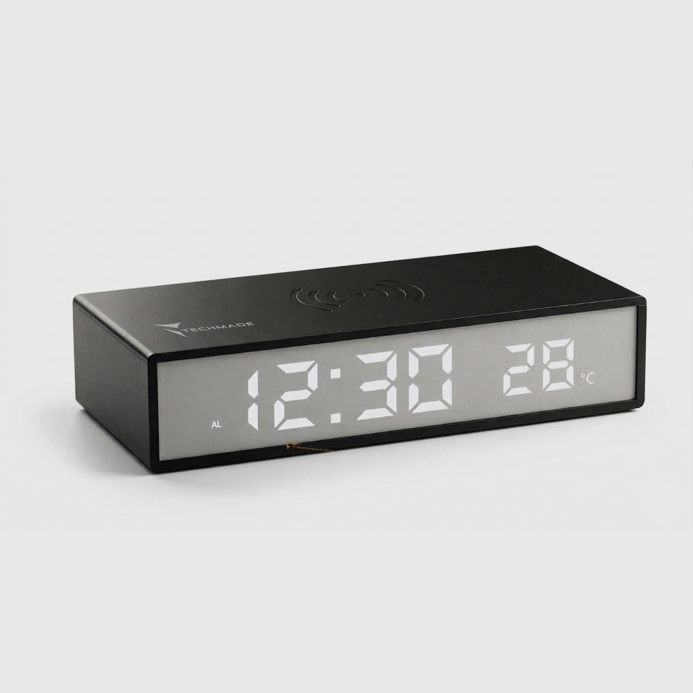 Techmade Clock Sveglia con Ricarica Wireless Smartphone 15W …