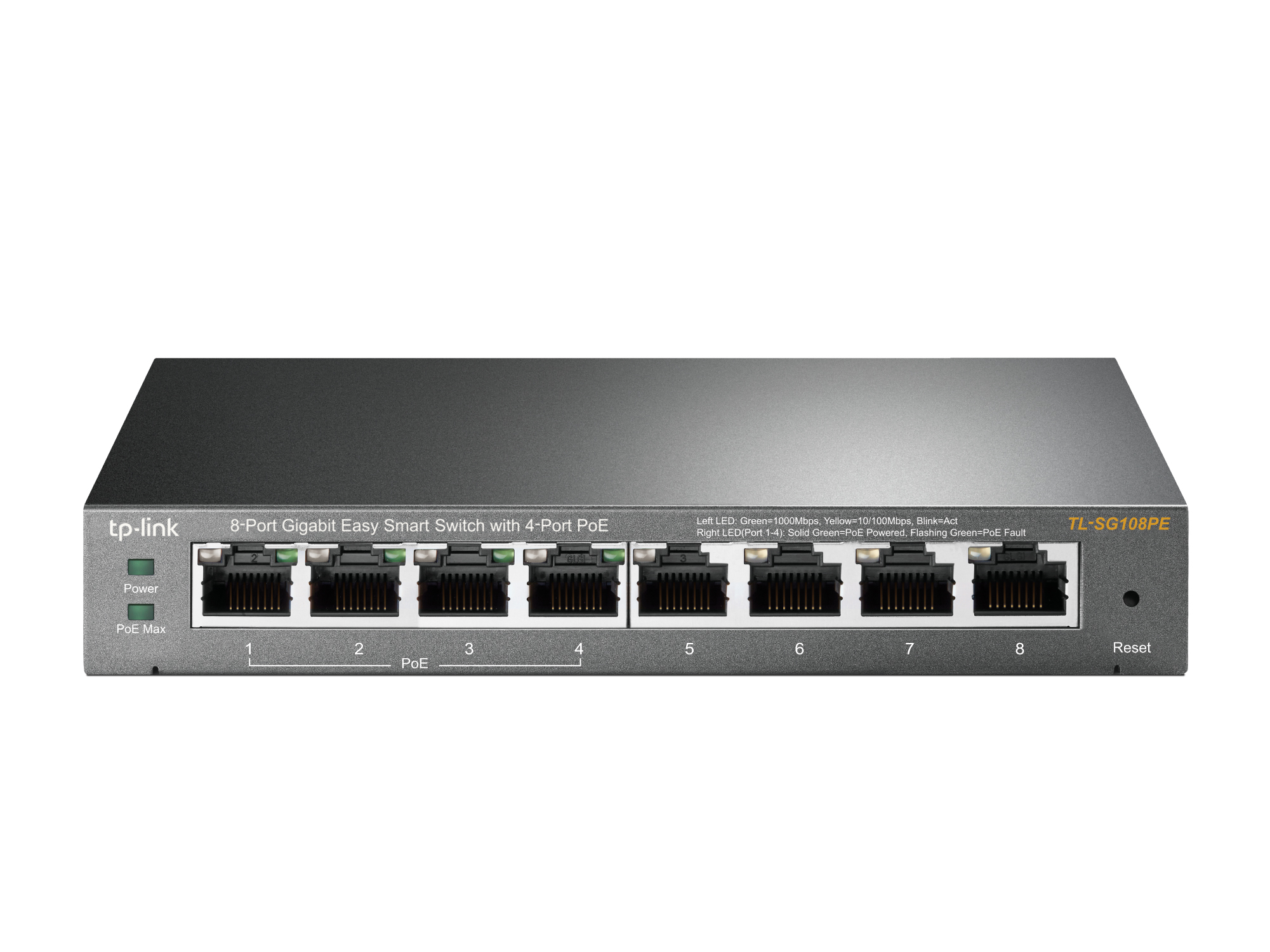 SWITCH 8P GIGABIT DI CUI 4P POE E …