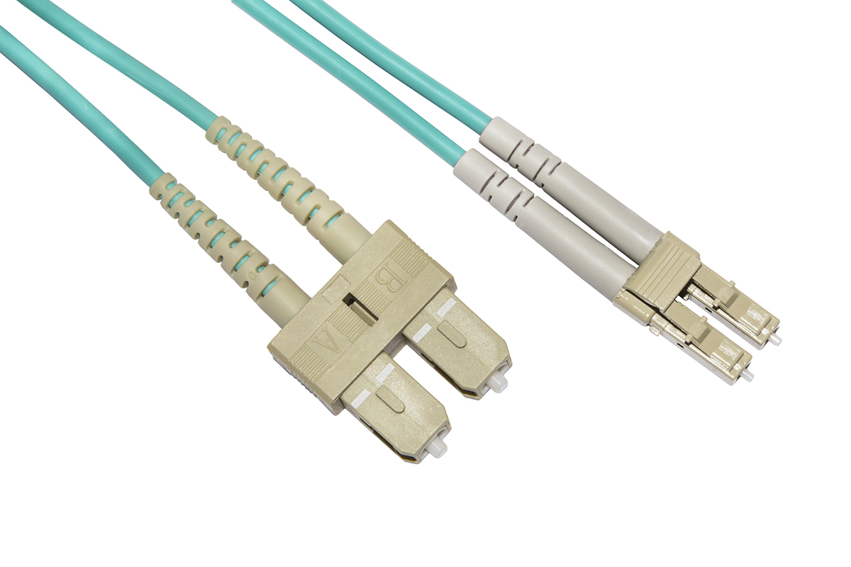 CAVO FIBRA OTTICA 1MT LC/SC MULTIMODALE DUPLEX 50/125 …