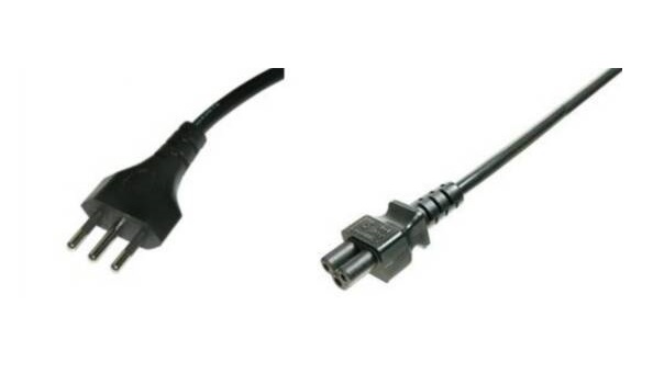 CAVO ALIMENTAZIONE 1MT BK TRIPOLARE NOTEBOOK A SPINA …