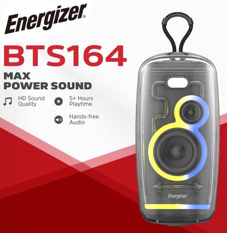 SPEAKER BT + 2400MAH ENERGIZER PORTABLE IPX65