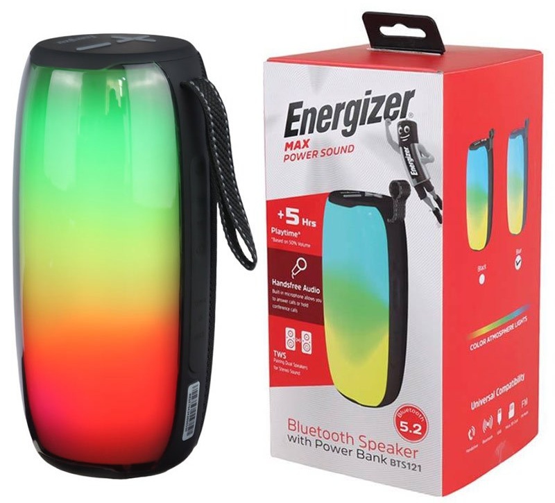 SPEAKER BT + 1800MAH ENERGIZER PORTABLE FM, MICRO …