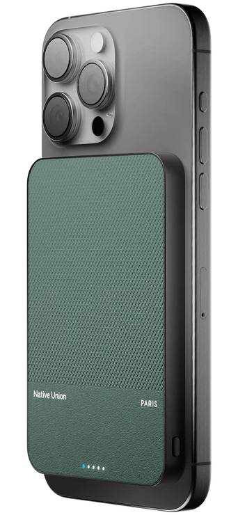 POWER BANK 5000MAH QI2 CLASSIC GRN USB-C NATIVE …