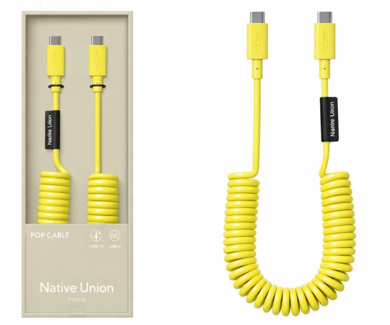 CAVO POP USB-C 1.2M 60W - LEMON USB-C …