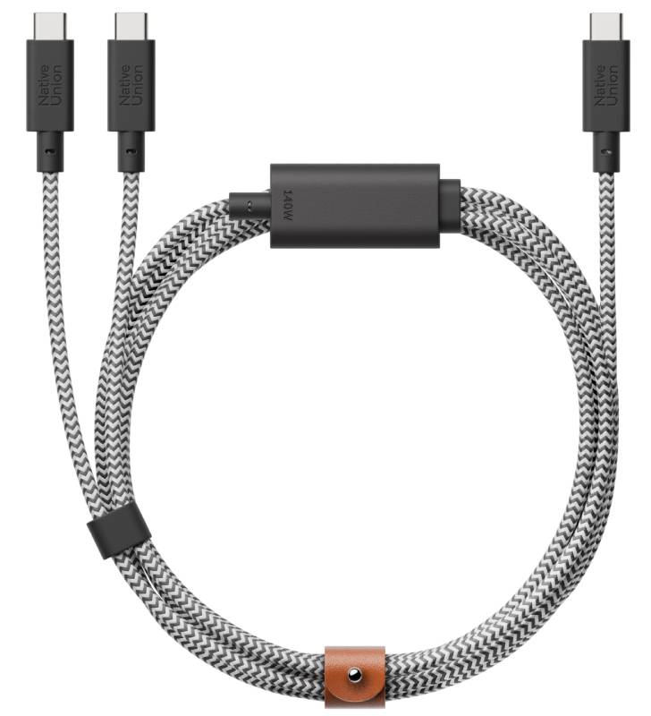 CAVO BELT USB-C TO 2 USB-C-2M ZEBRA 140W …
