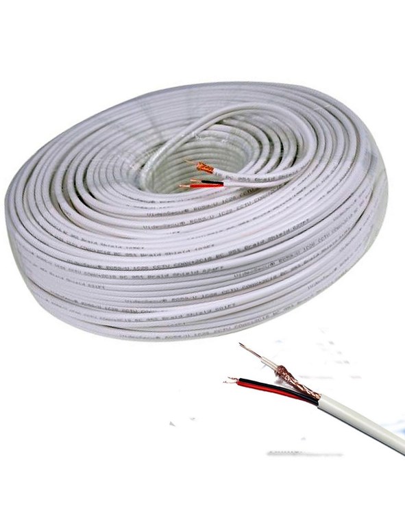 MATASSA CAVO RG59+DC 100 MT PVC BIANCO (CM-038)