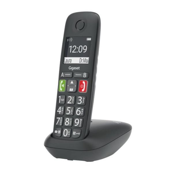TELEFONO CORDLESS GIGASET LINEA SENIOR E290 NERO (S30852H2901K101)