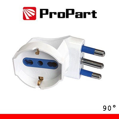 ADATTATORE SPINA 16A SCHUKO 90° SALVASPAZIO
