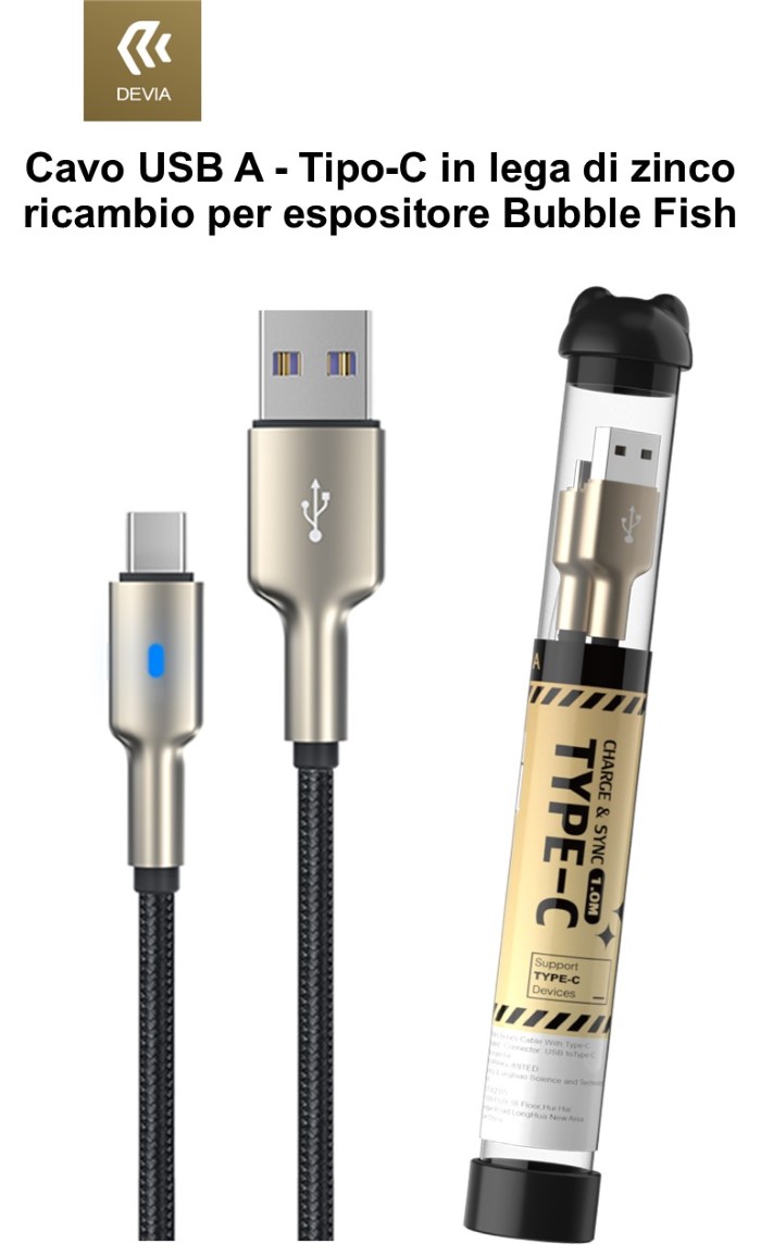 CAVO DATI USB A - TYPE-C CON ESPOSITORE …