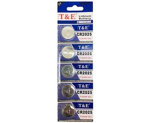BATTERIE BOTTONE 3V CR2025 SILVER CELL (5 PEZZI)