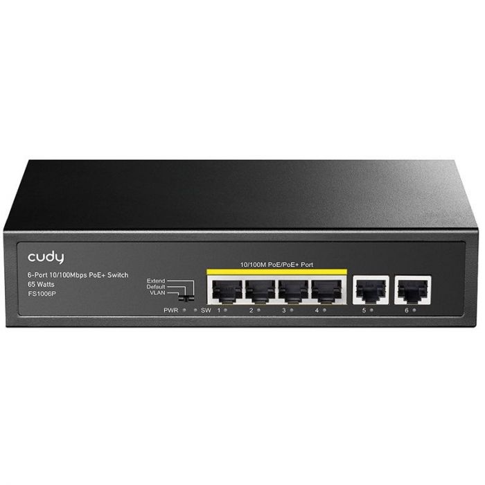 SWITCH RETE 6 PORTE 10/100 2 POE 32W …
