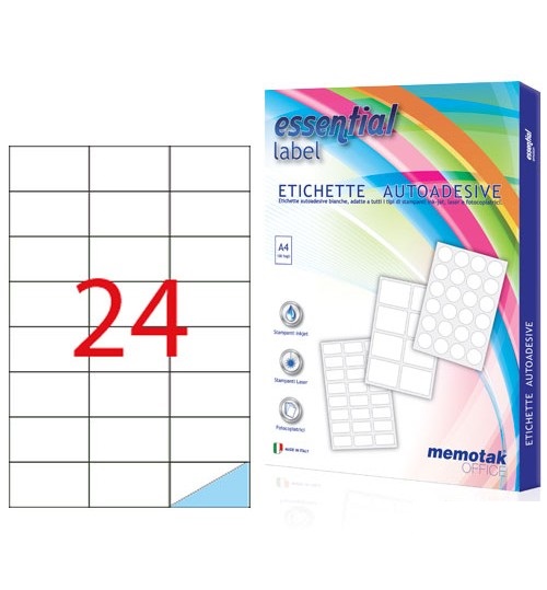 ETICHETTE AUTOADESIVE A4 70X37 2400PZ (11008)