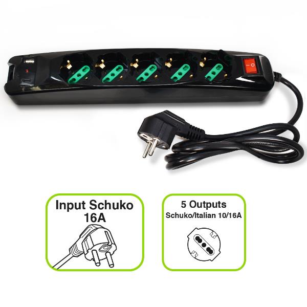 MULTIPRESA POWER CLEANER 5: INGRESSO SCHUKO - 5 …