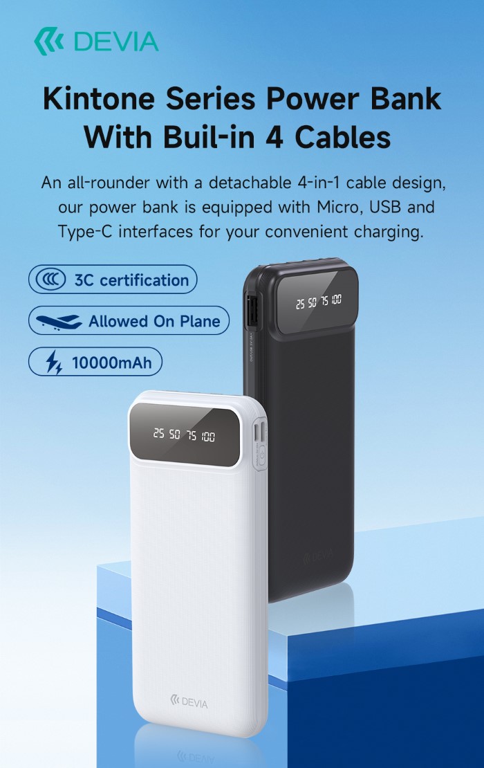 POWER BANK KINTONE 2A 10000 MAH CON 4 …