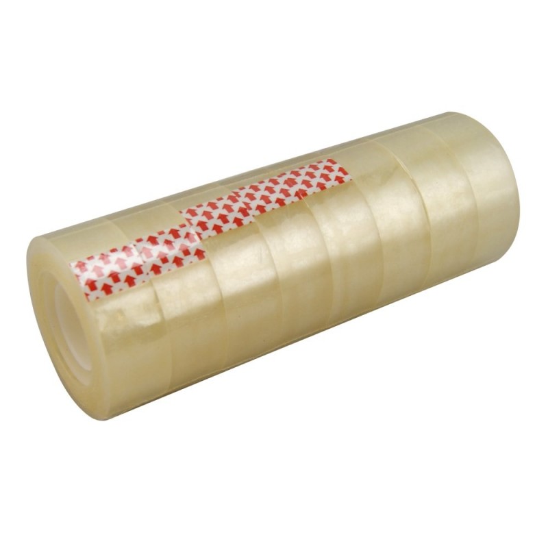 NASTRO ADESIVO 19MM X 33MT TRASPARENTE (8 PEZZI)