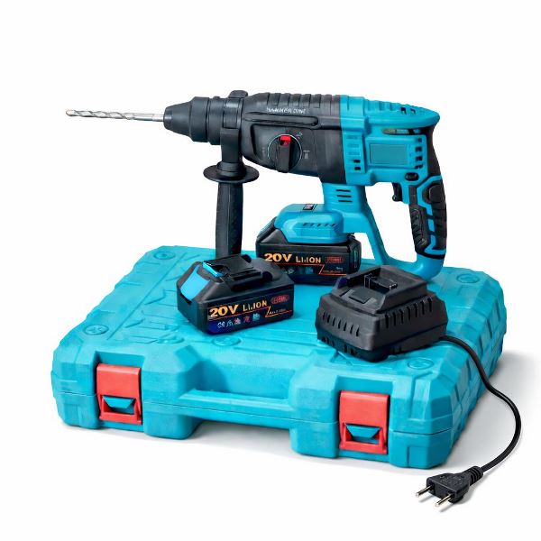 TRAPANO ELETTRICO A PERCUSSIONE CON DOPPIA BATTERIA 20V/21V …