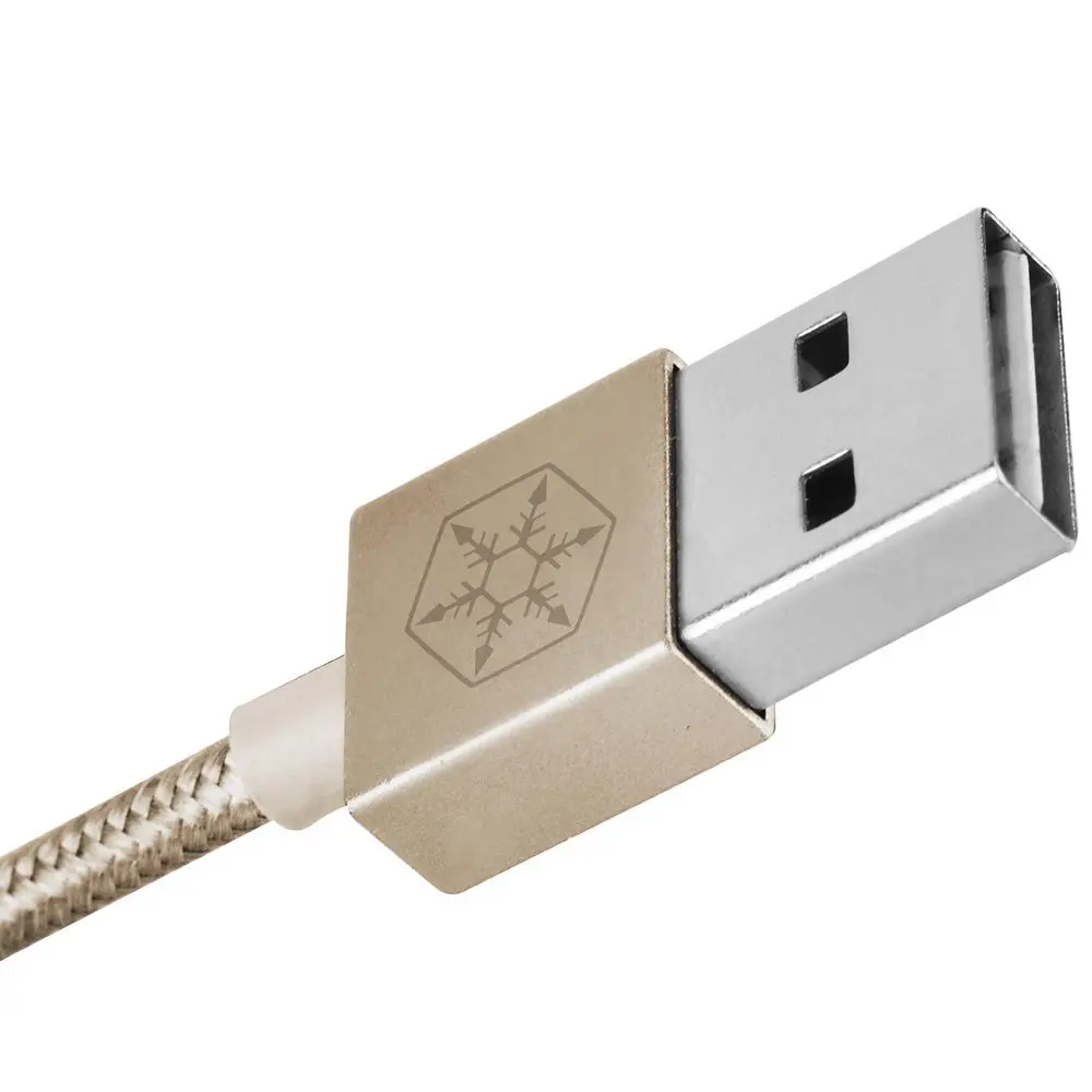 Silverstone SST-CPU01G Cavo USB-A / Micro-B, Oro - …