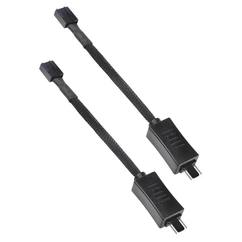 Silverstone Cavo Riduzione Velocità 4-Pin PWM, sleeved Nero, …