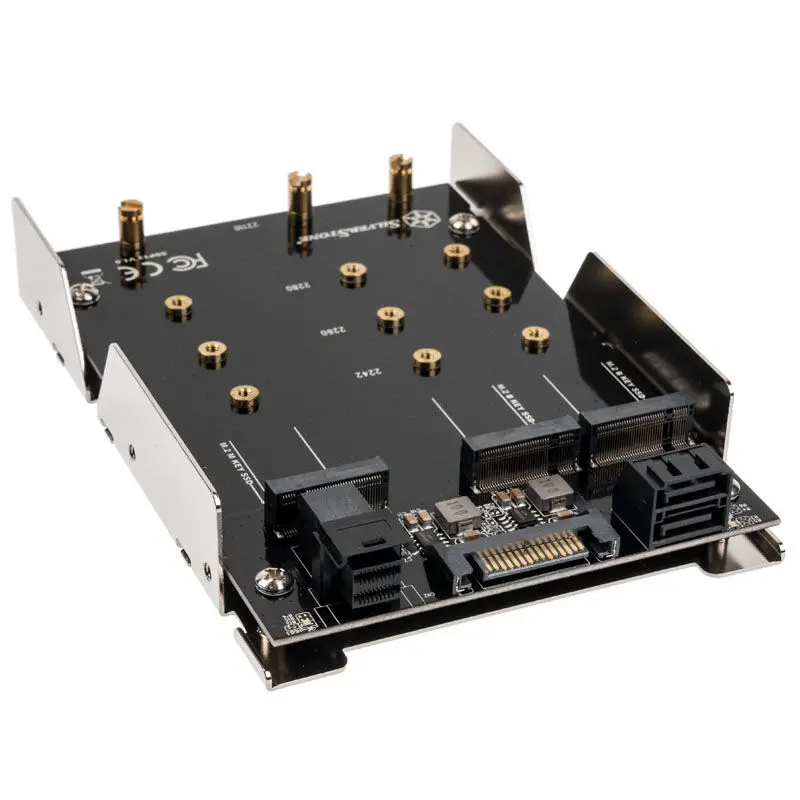 Silverstone SST-SDP12 3.5" per 2 M.2 SATA e …
