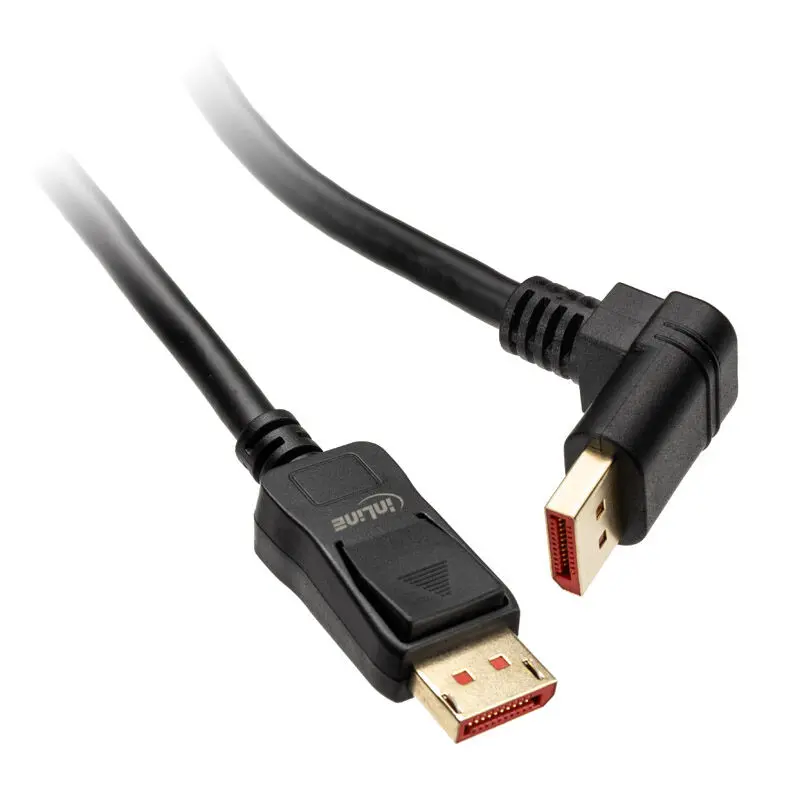 InLine Cavo DisplayPort 8K (UHD-2) angolato verso il …