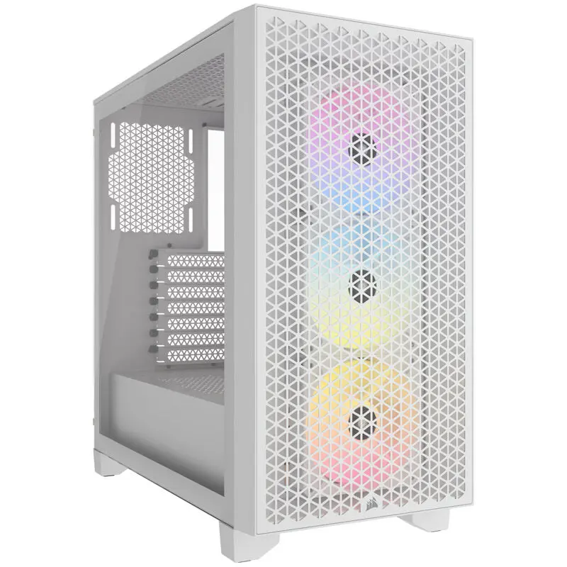 Corsair 3000D RGB Airflow, Mid-Tower - Bianco