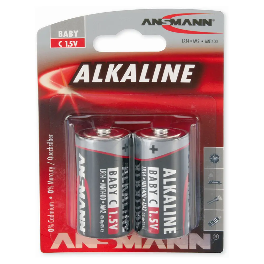 Ansmann Batteria Alcalina 1,5V Mezza Torcia C - …