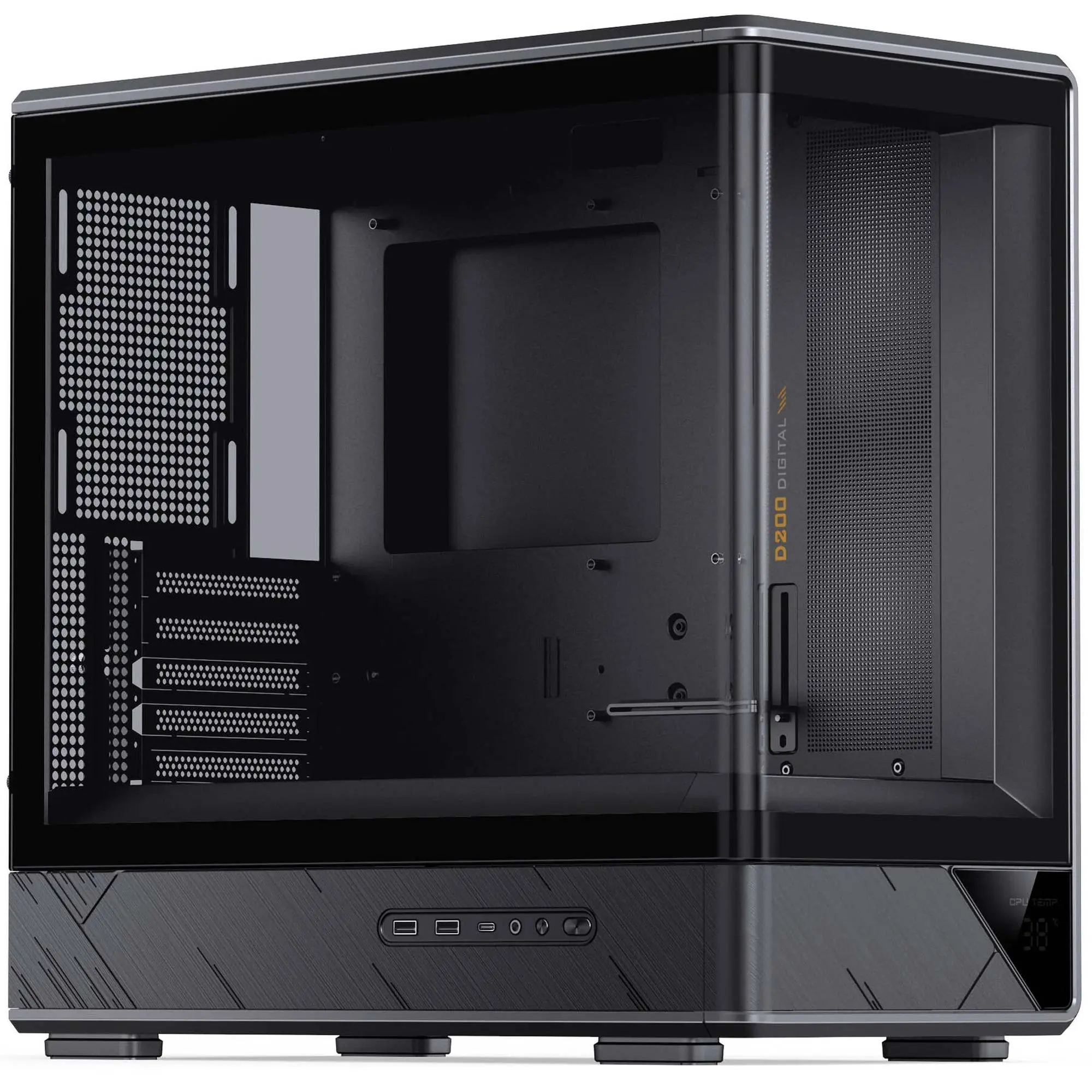 Jonsbo D200 Mini-Tower mATX, Vetro Temperato - Nero