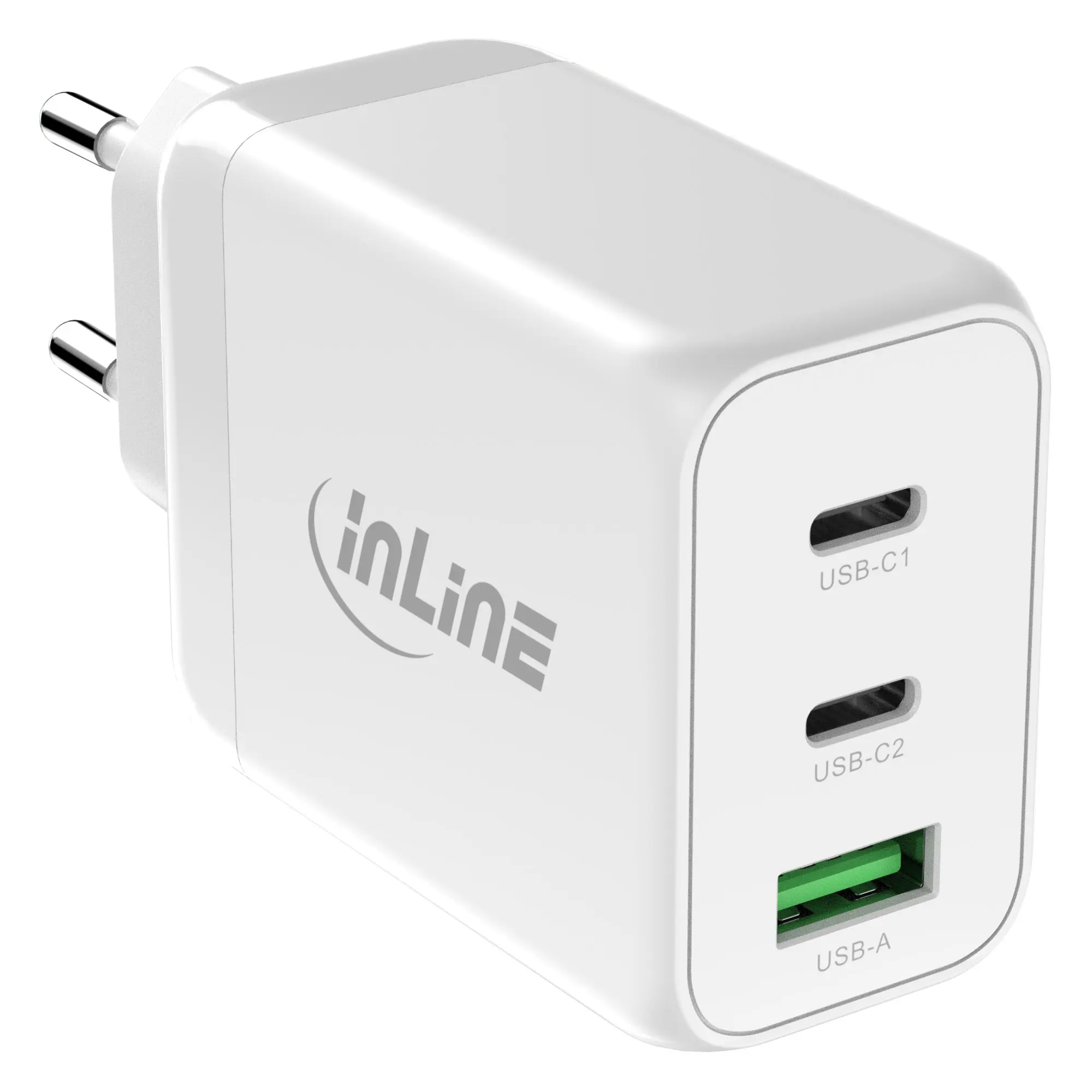 InLine Caricatore USB-C GaN 65W 3 porte - …