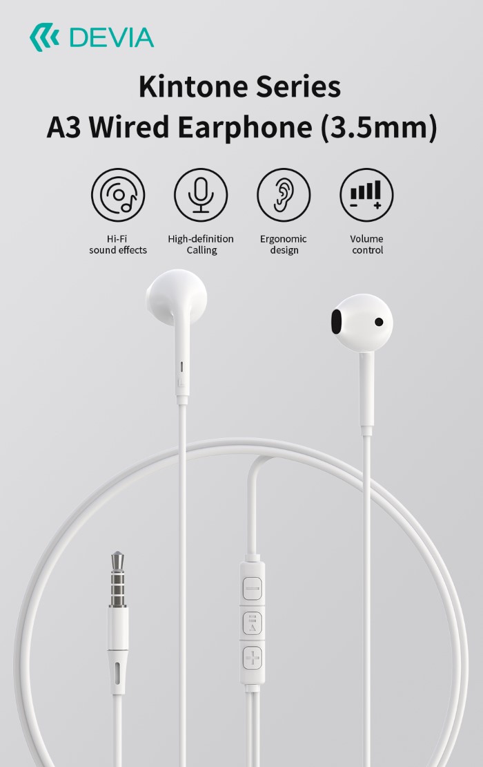 DEVIA AURICOLARI SMART A3 CON MIC E CONTROLLO …