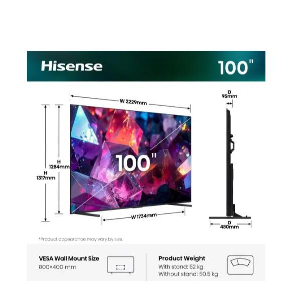 Televisore Hisense 100E7S PRO 4K QLED 100" Smart …