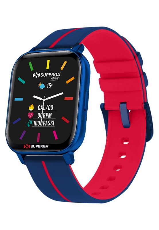 SMARTWATCH SWT-STC016 INK CINTURINO SILICONE BLU-ROSSO / CASSA …