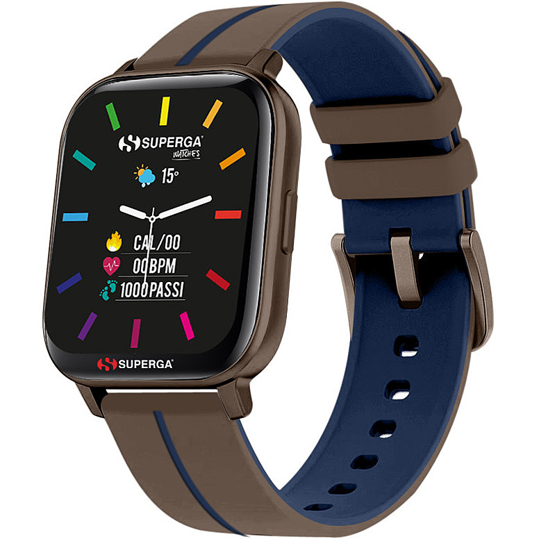 SMARTWATCH SWT-STC020 INK CINTURINO SILICONE MARRONE-BLU / CASSA …