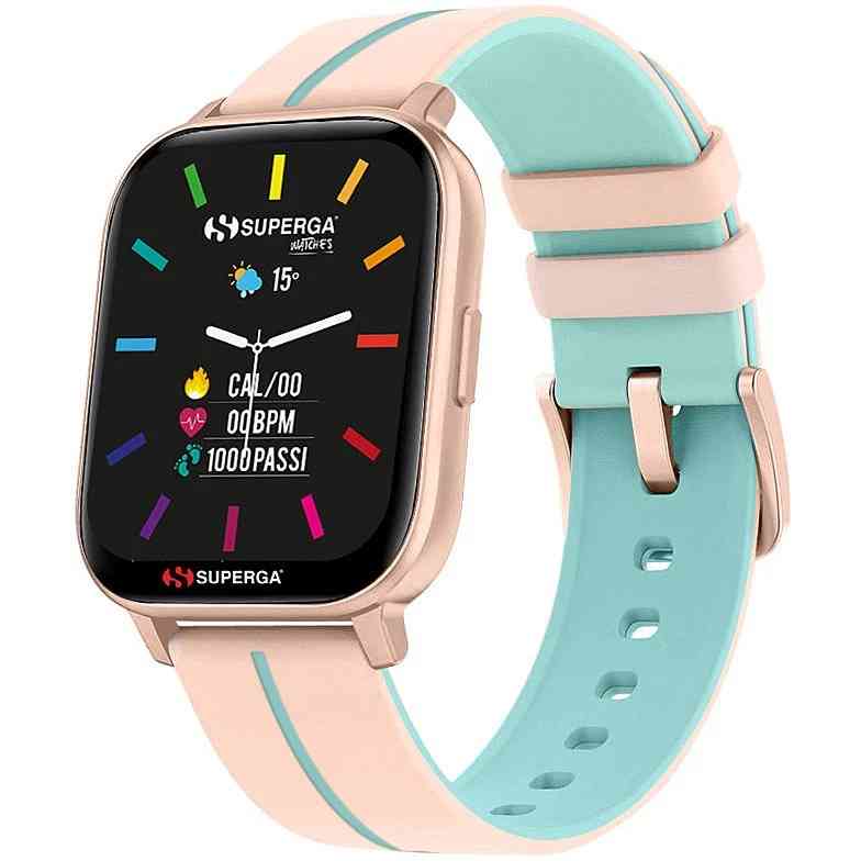 SMARTWATCH SWT-STC021 INK CINTURINO SILICONE BEIGE-TURCHESE / CASSA …