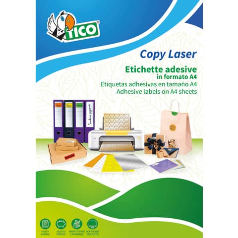 Etichette bianco lucido TICO Press Glossy 45x25 mm …