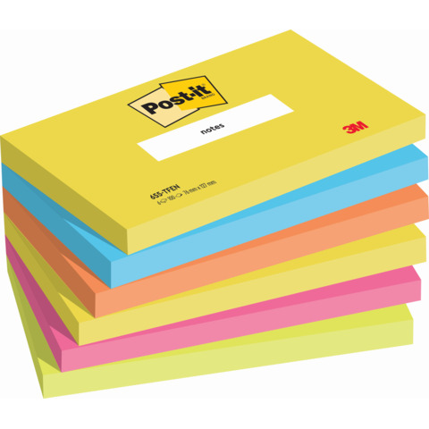 Foglietti riposizionabili Post-it® Notes Energetic 76x127 mm neon …