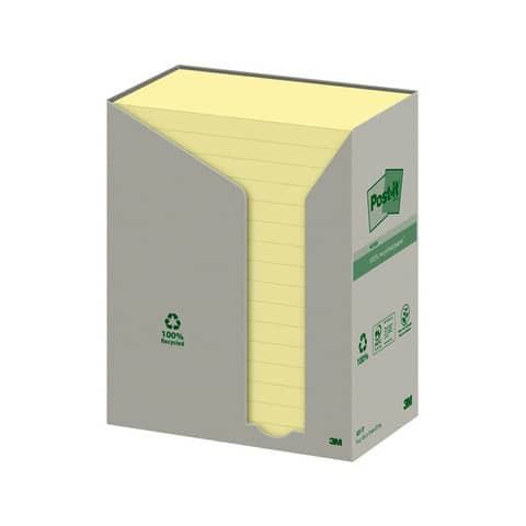 Foglietti Post-it® Notes Giallo 76x127mm carta riciclata torre …