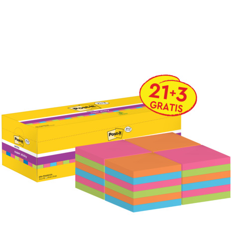 Foglietti Post-it® Super Sticky 76x76 mm colori assortiti …